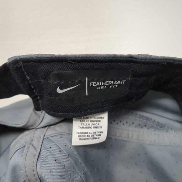 Nike Dri-Fit Slideback Baseball Cap Gray One Size Adjustable Featherlight - Picture 9 of 10